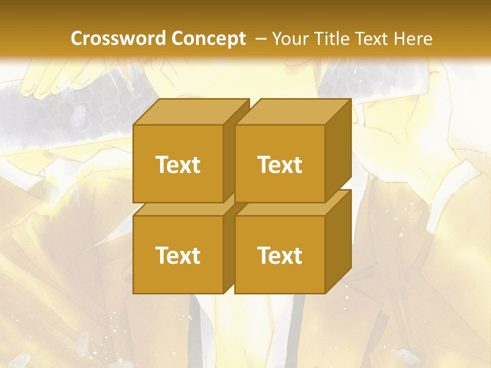 A Man In A Yellow Jacket Is Holding A Knife PowerPoint Template