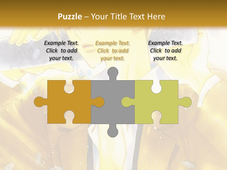 A Man In A Yellow Jacket Is Holding A Knife PowerPoint Template