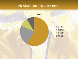 A Man In A Yellow Jacket Is Holding A Knife PowerPoint Template