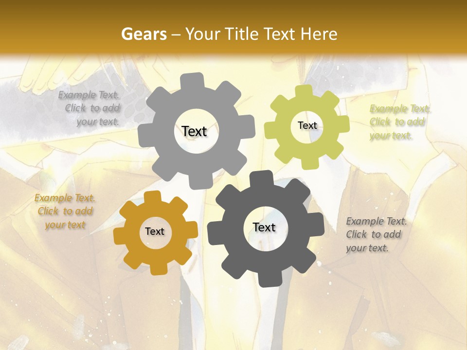 A Man In A Yellow Jacket Is Holding A Knife PowerPoint Template