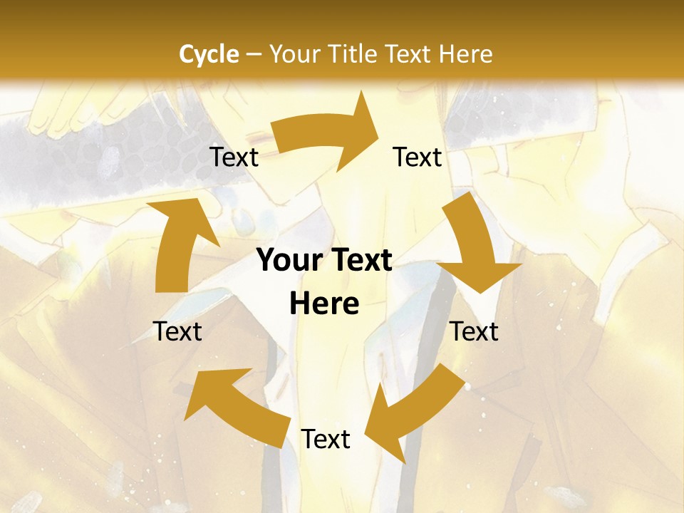 A Man In A Yellow Jacket Is Holding A Knife PowerPoint Template