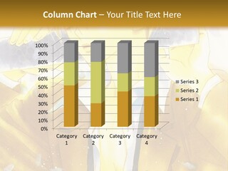 A Man In A Yellow Jacket Is Holding A Knife PowerPoint Template