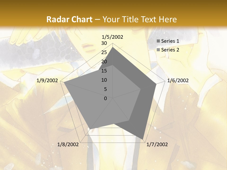A Man In A Yellow Jacket Is Holding A Knife PowerPoint Template