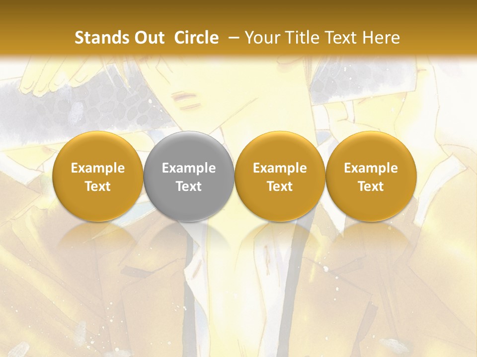 A Man In A Yellow Jacket Is Holding A Knife PowerPoint Template