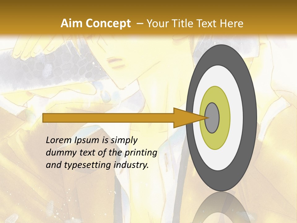 A Man In A Yellow Jacket Is Holding A Knife PowerPoint Template