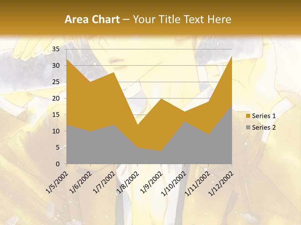 A Man In A Yellow Jacket Is Holding A Knife PowerPoint Template