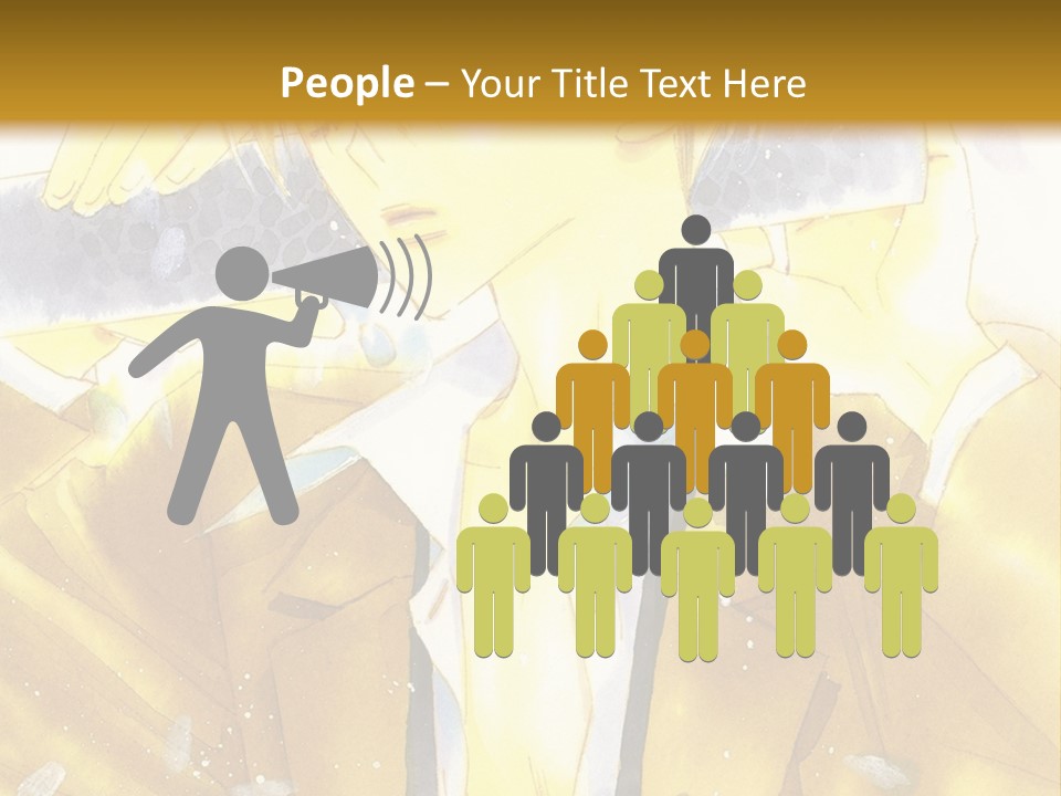 A Man In A Yellow Jacket Is Holding A Knife PowerPoint Template