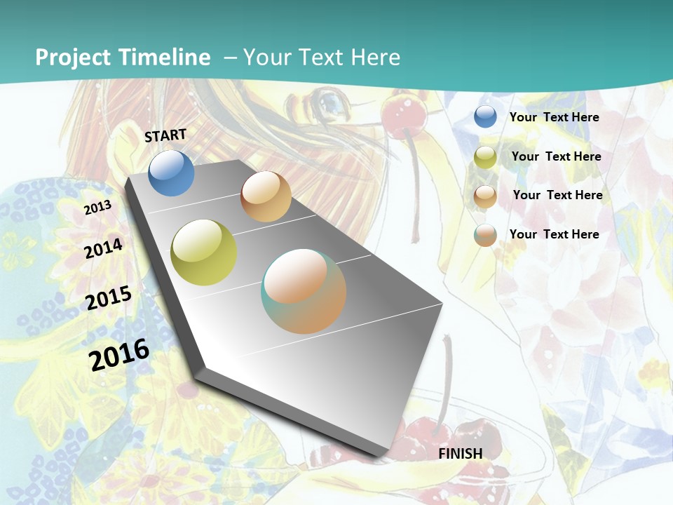 A Woman Eating A Piece Of Cake With Cherries On It PowerPoint Template