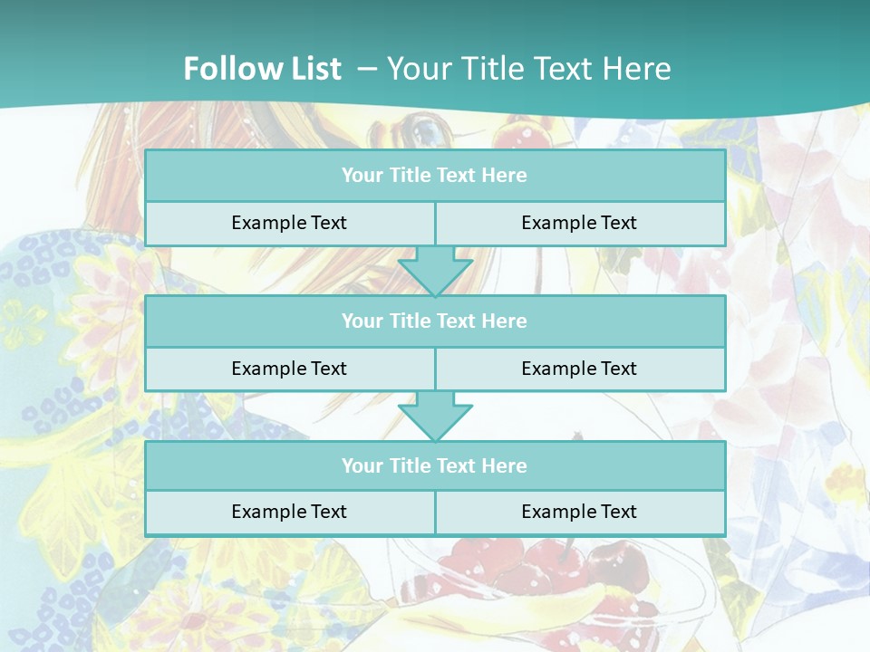 A Woman Eating A Piece Of Cake With Cherries On It PowerPoint Template