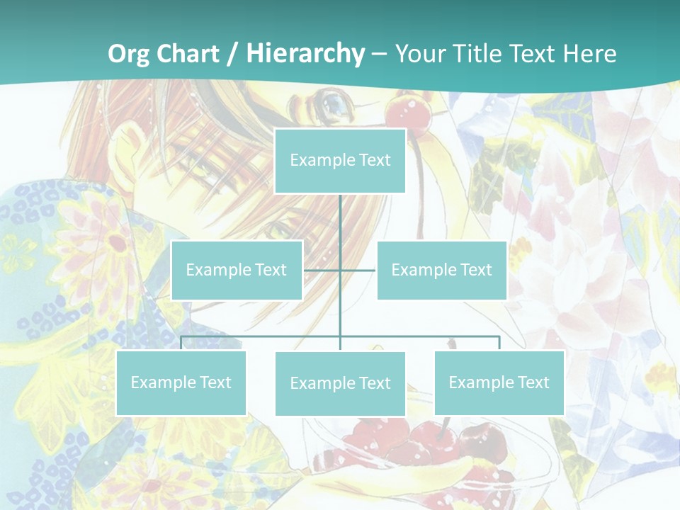 A Woman Eating A Piece Of Cake With Cherries On It PowerPoint Template
