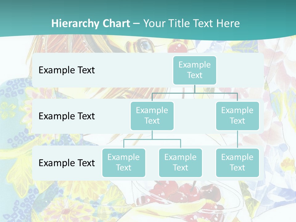 A Woman Eating A Piece Of Cake With Cherries On It PowerPoint Template