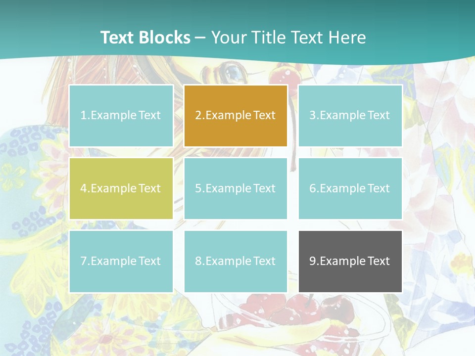 A Woman Eating A Piece Of Cake With Cherries On It PowerPoint Template