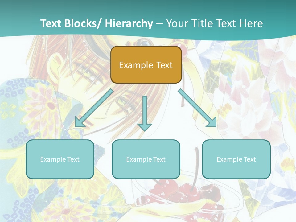 A Woman Eating A Piece Of Cake With Cherries On It PowerPoint Template