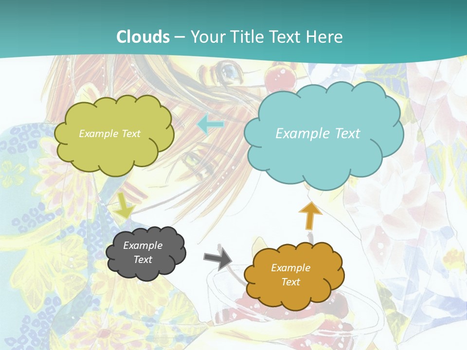 A Woman Eating A Piece Of Cake With Cherries On It PowerPoint Template