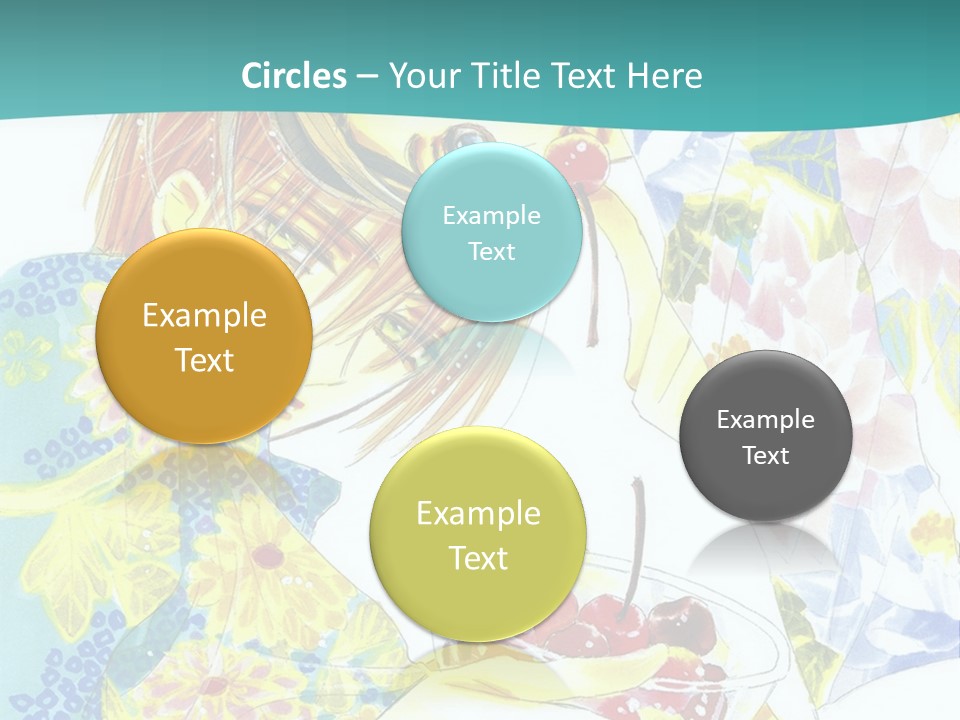 A Woman Eating A Piece Of Cake With Cherries On It PowerPoint Template