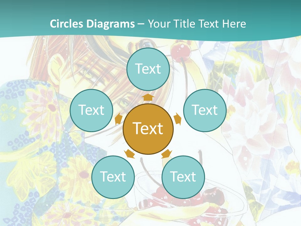 A Woman Eating A Piece Of Cake With Cherries On It PowerPoint Template