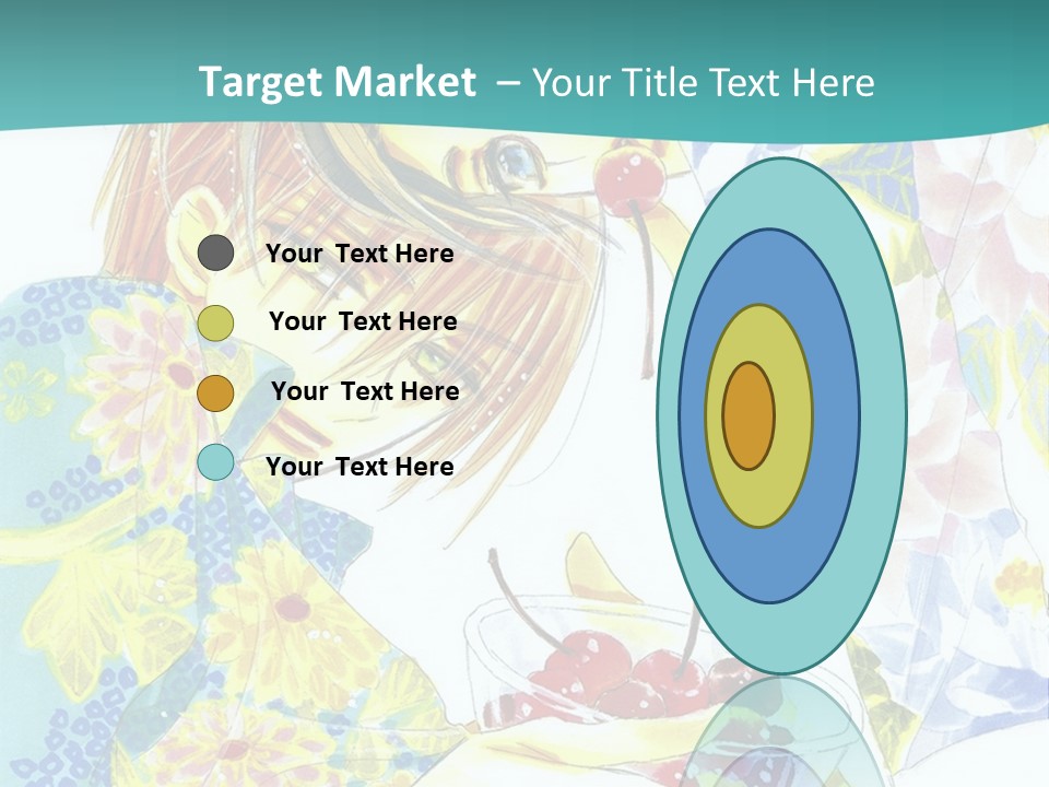 A Woman Eating A Piece Of Cake With Cherries On It PowerPoint Template