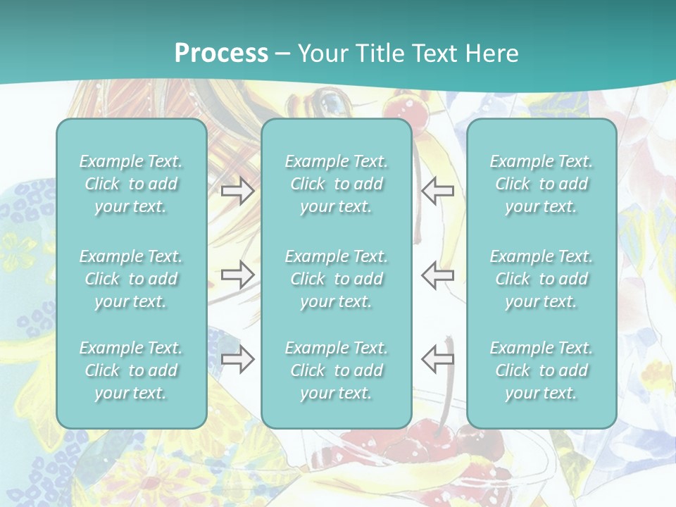 A Woman Eating A Piece Of Cake With Cherries On It PowerPoint Template