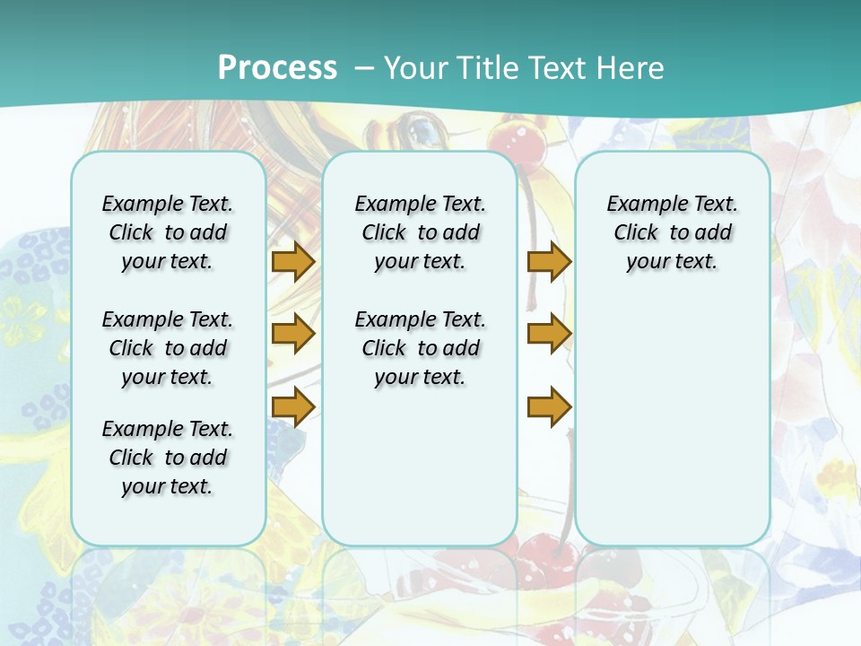 A Woman Eating A Piece Of Cake With Cherries On It PowerPoint Template