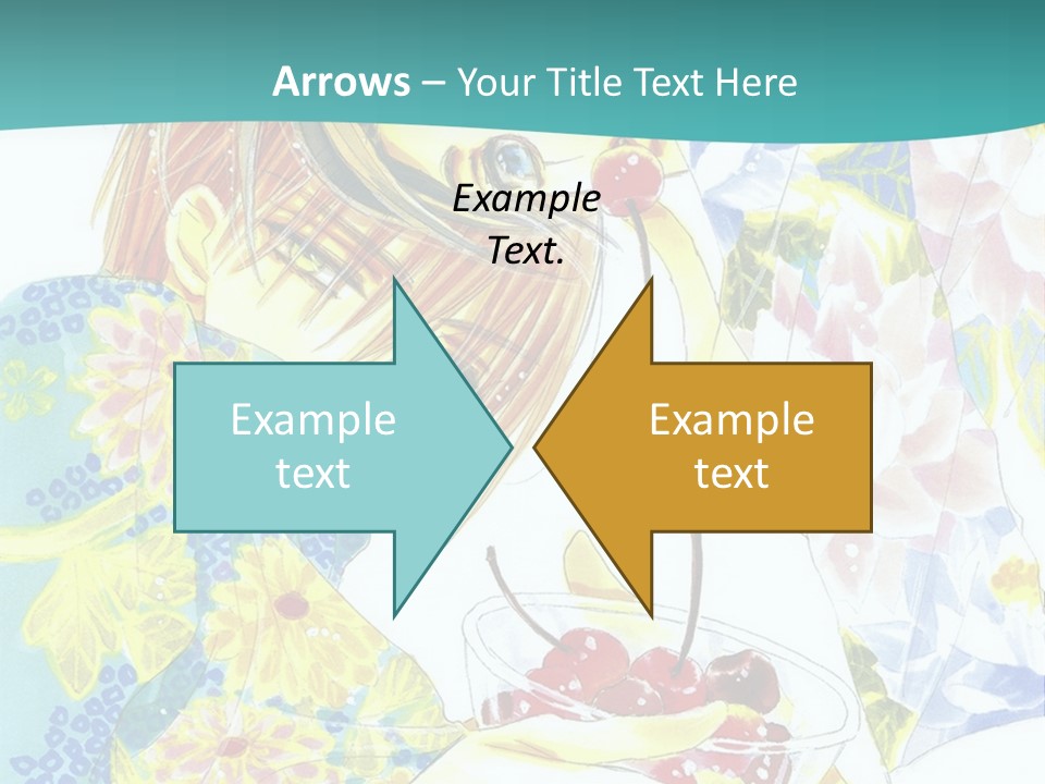 A Woman Eating A Piece Of Cake With Cherries On It PowerPoint Template