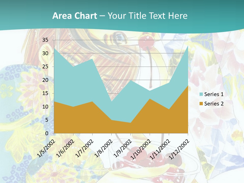 A Woman Eating A Piece Of Cake With Cherries On It PowerPoint Template