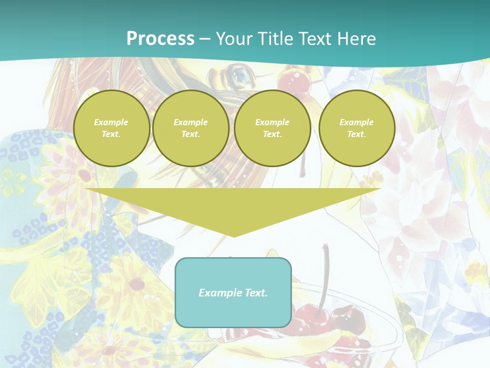 A Woman Eating A Piece Of Cake With Cherries On It PowerPoint Template