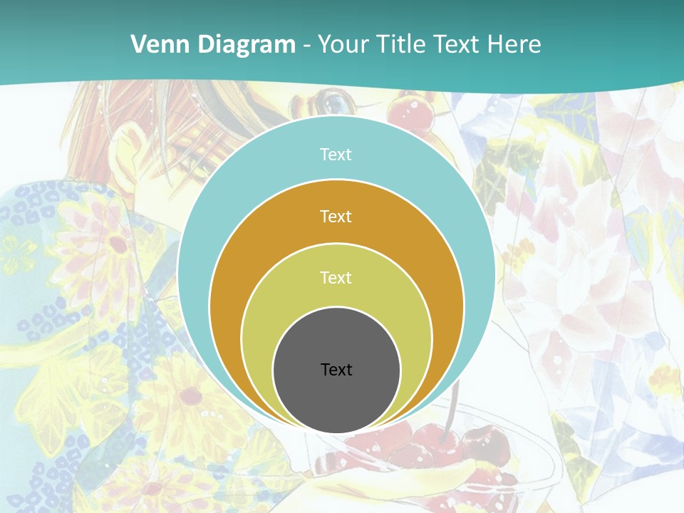 A Woman Eating A Piece Of Cake With Cherries On It PowerPoint Template