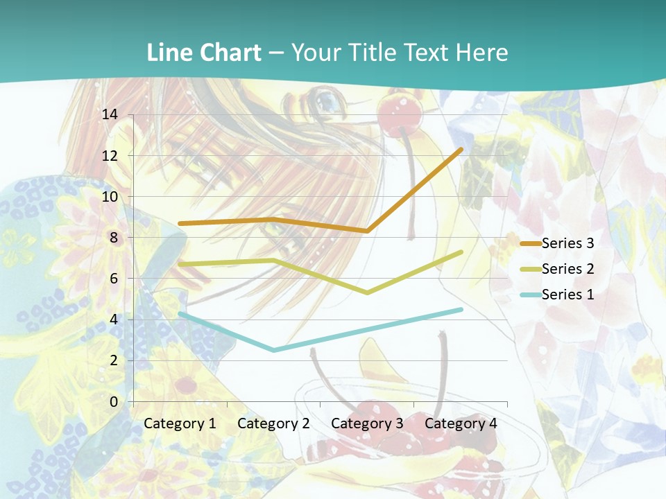 A Woman Eating A Piece Of Cake With Cherries On It PowerPoint Template