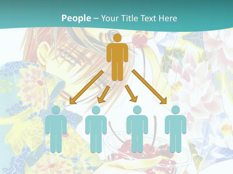 A Woman Eating A Piece Of Cake With Cherries On It PowerPoint Template