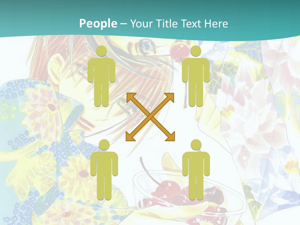 A Woman Eating A Piece Of Cake With Cherries On It PowerPoint Template