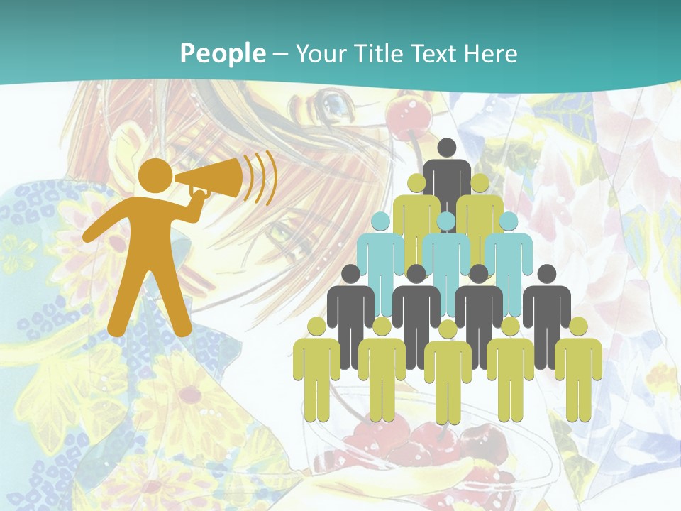 A Woman Eating A Piece Of Cake With Cherries On It PowerPoint Template