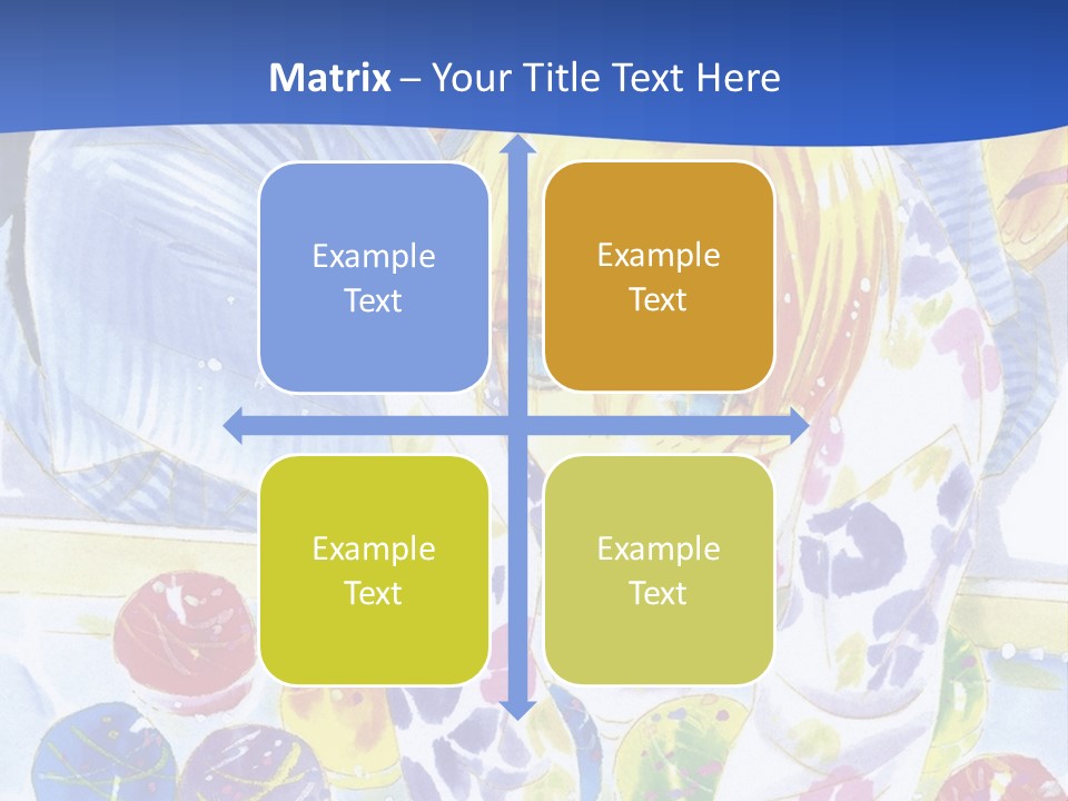 A Couple Of Anime Characters In Front Of A Blue Background PowerPoint Template