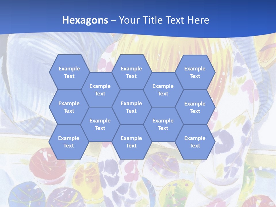 A Couple Of Anime Characters In Front Of A Blue Background PowerPoint Template