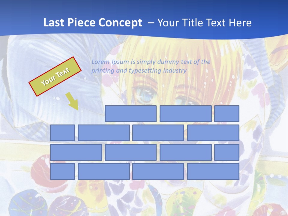 A Couple Of Anime Characters In Front Of A Blue Background PowerPoint Template