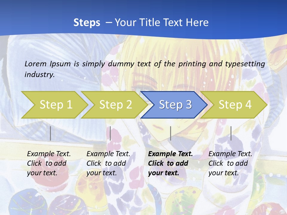 A Couple Of Anime Characters In Front Of A Blue Background PowerPoint Template