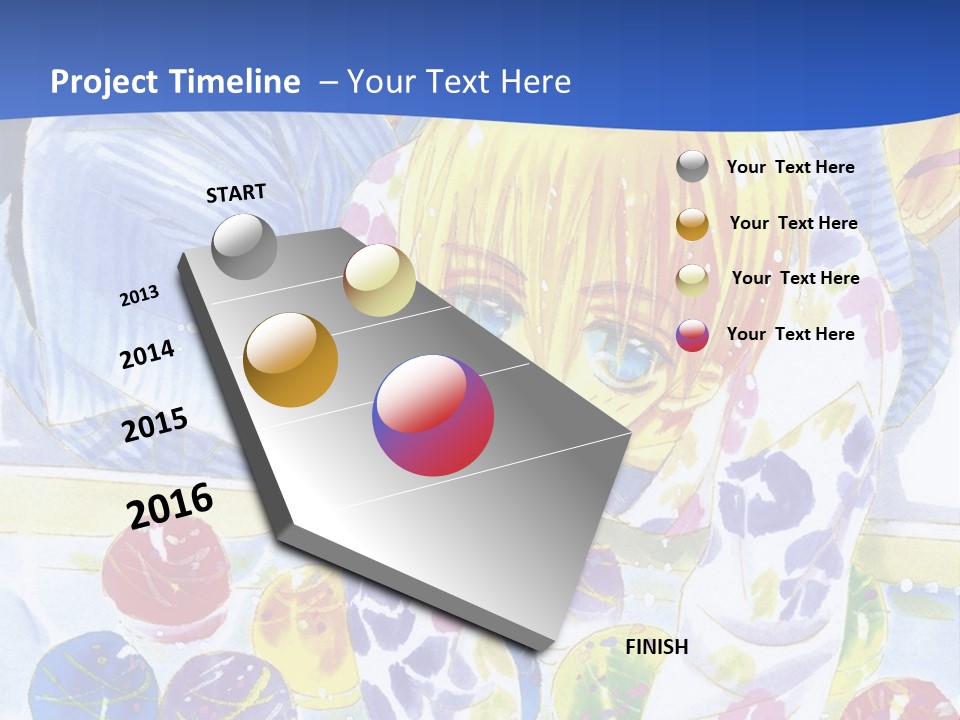 A Couple Of Anime Characters In Front Of A Blue Background PowerPoint Template