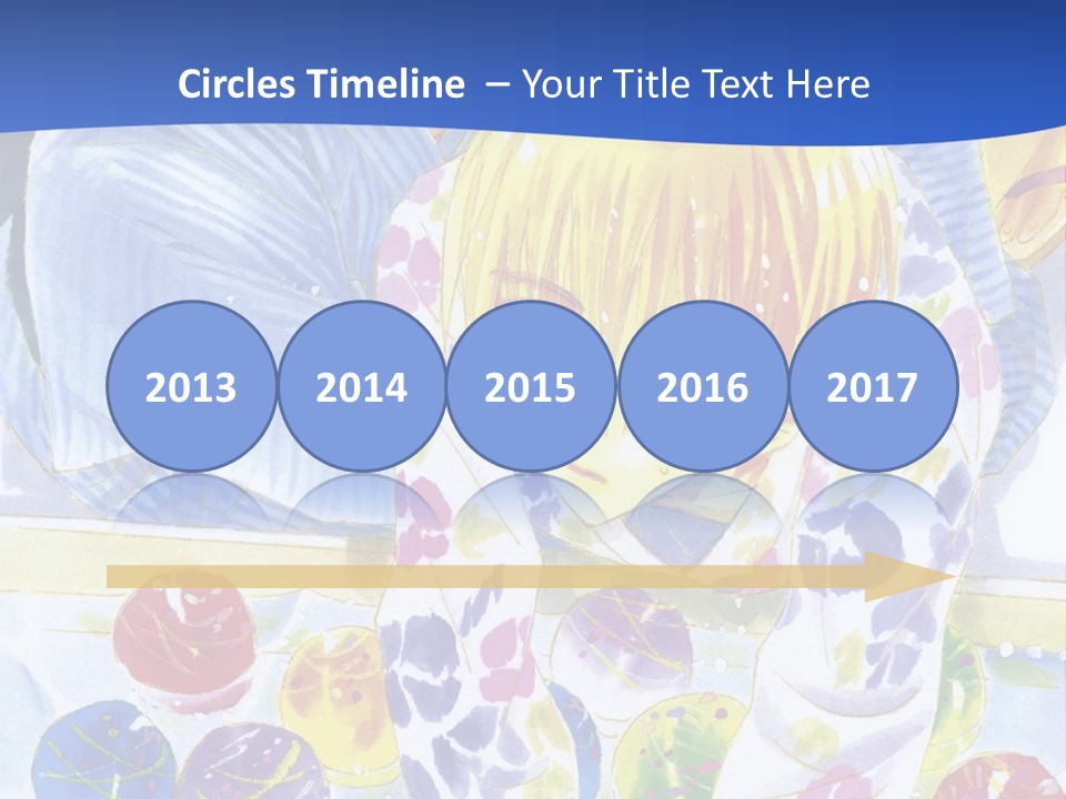 A Couple Of Anime Characters In Front Of A Blue Background PowerPoint Template