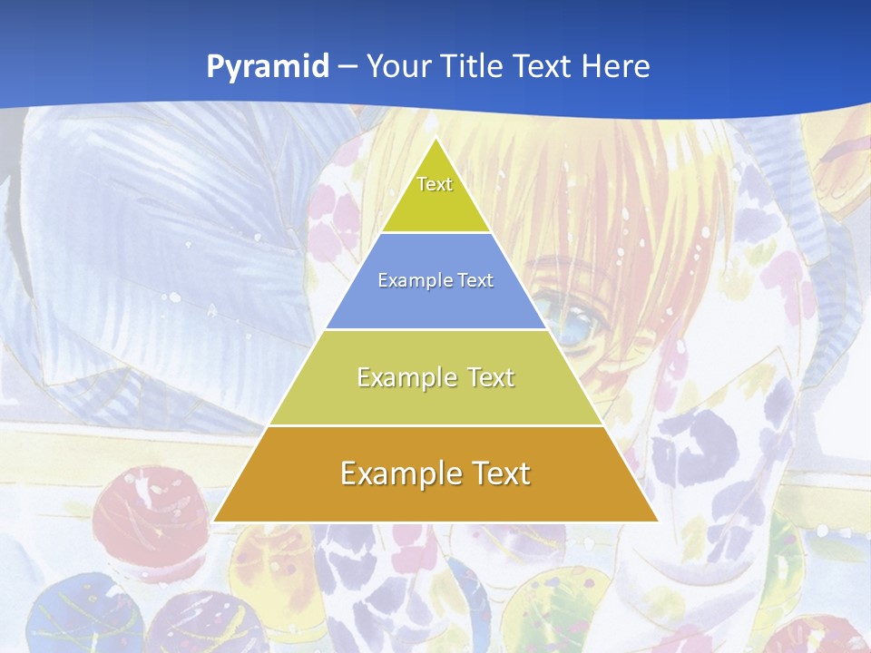 A Couple Of Anime Characters In Front Of A Blue Background PowerPoint Template