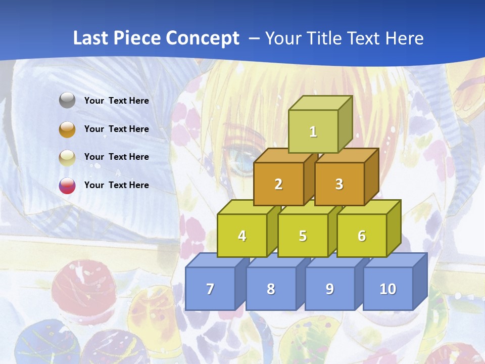 A Couple Of Anime Characters In Front Of A Blue Background PowerPoint Template