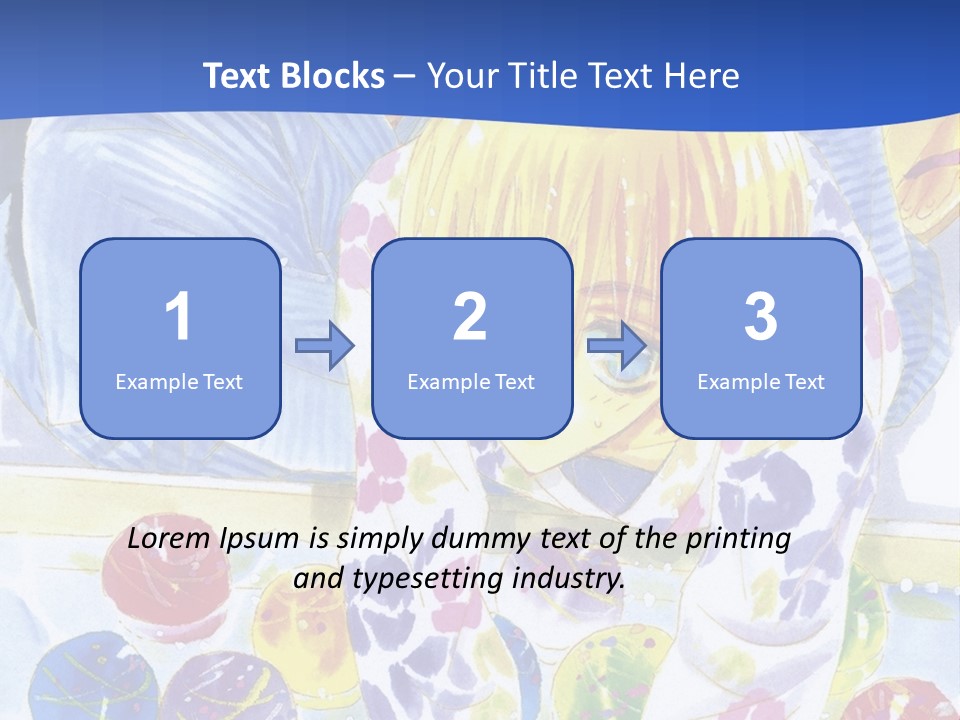 A Couple Of Anime Characters In Front Of A Blue Background PowerPoint Template