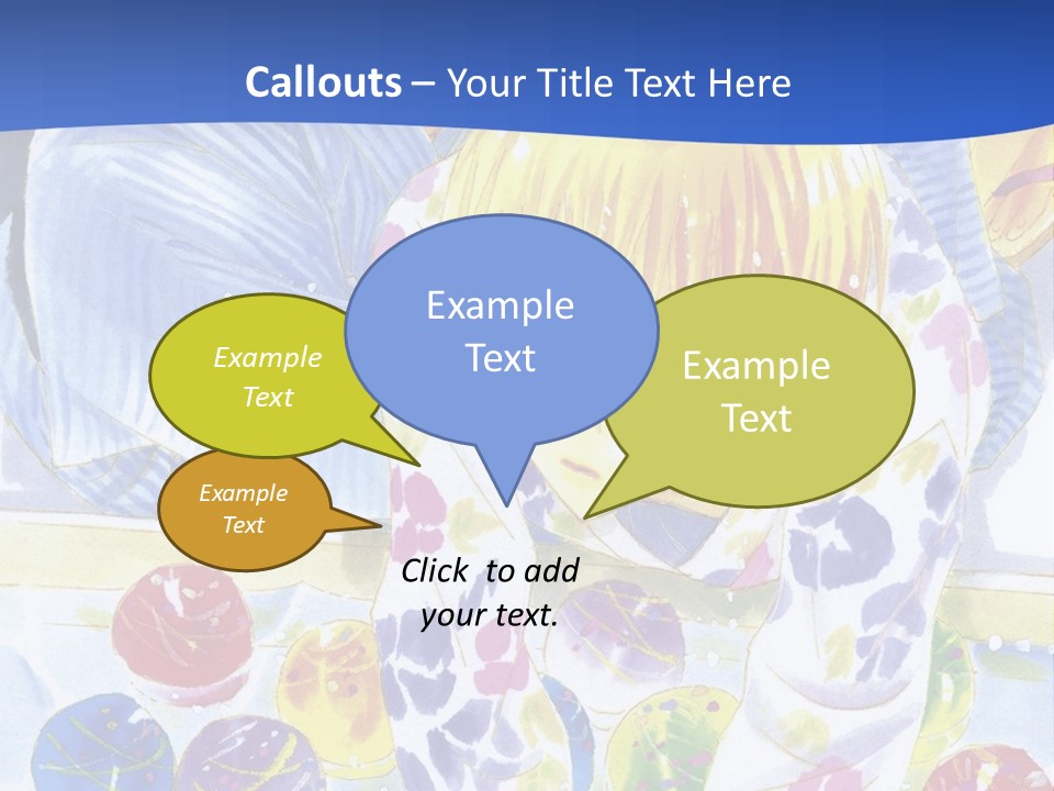 A Couple Of Anime Characters In Front Of A Blue Background PowerPoint Template