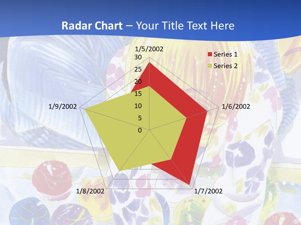 A Couple Of Anime Characters In Front Of A Blue Background PowerPoint Template