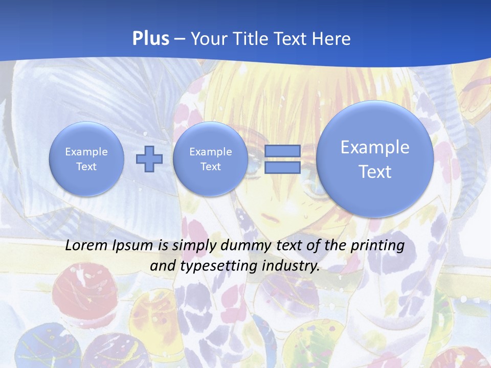 A Couple Of Anime Characters In Front Of A Blue Background PowerPoint Template