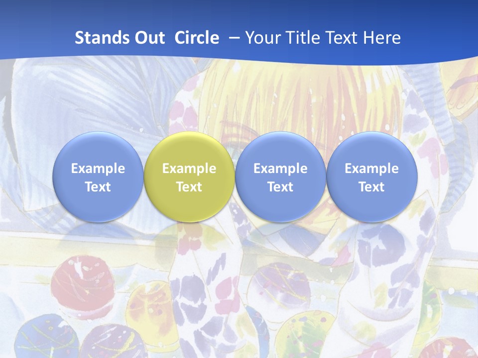 A Couple Of Anime Characters In Front Of A Blue Background PowerPoint Template