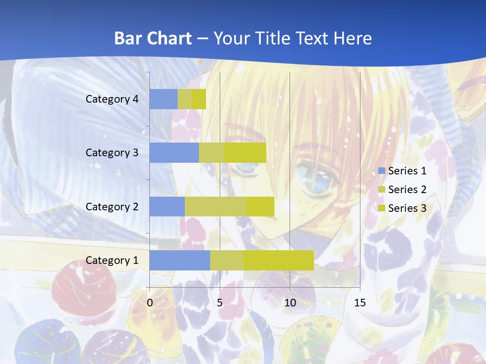 A Couple Of Anime Characters In Front Of A Blue Background PowerPoint Template