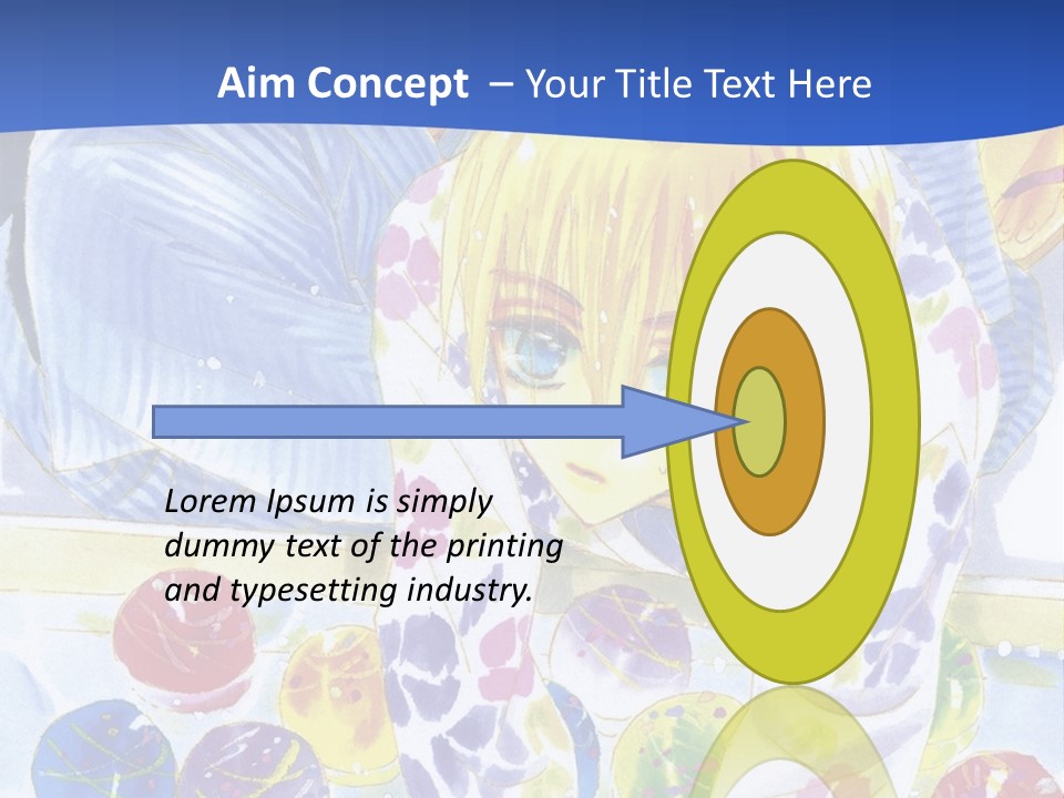 A Couple Of Anime Characters In Front Of A Blue Background PowerPoint Template