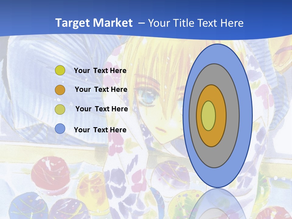 A Couple Of Anime Characters In Front Of A Blue Background PowerPoint Template