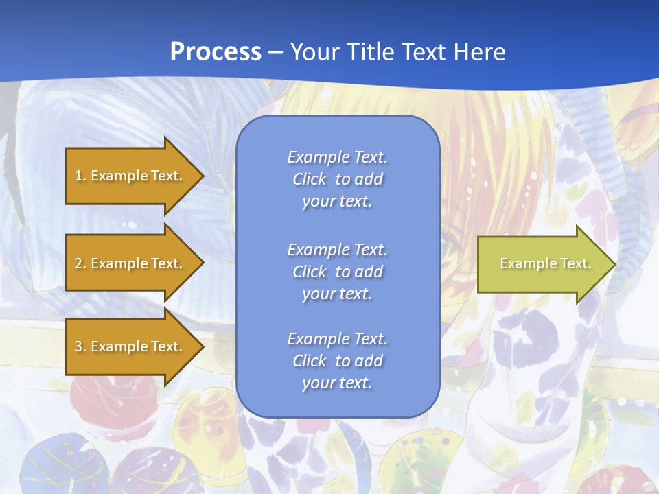 A Couple Of Anime Characters In Front Of A Blue Background PowerPoint Template