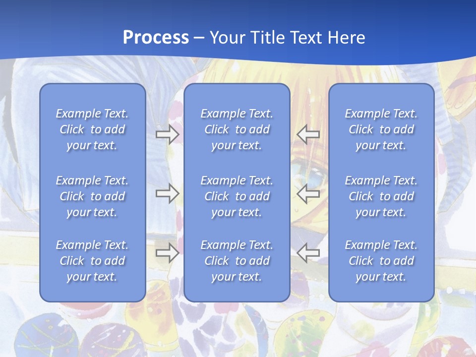 A Couple Of Anime Characters In Front Of A Blue Background PowerPoint Template