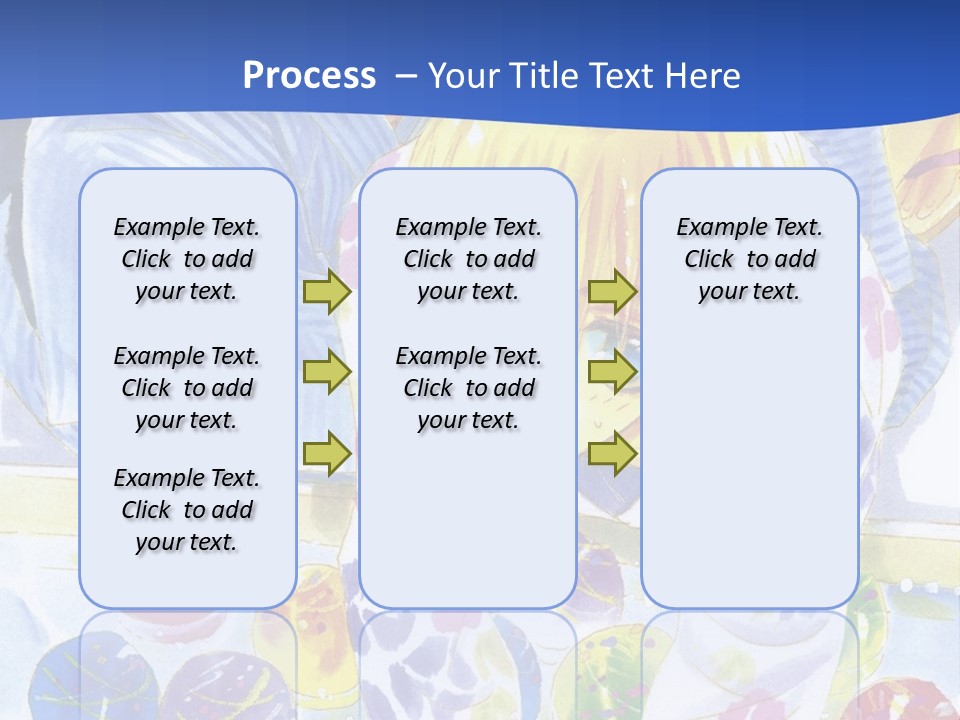 A Couple Of Anime Characters In Front Of A Blue Background PowerPoint Template